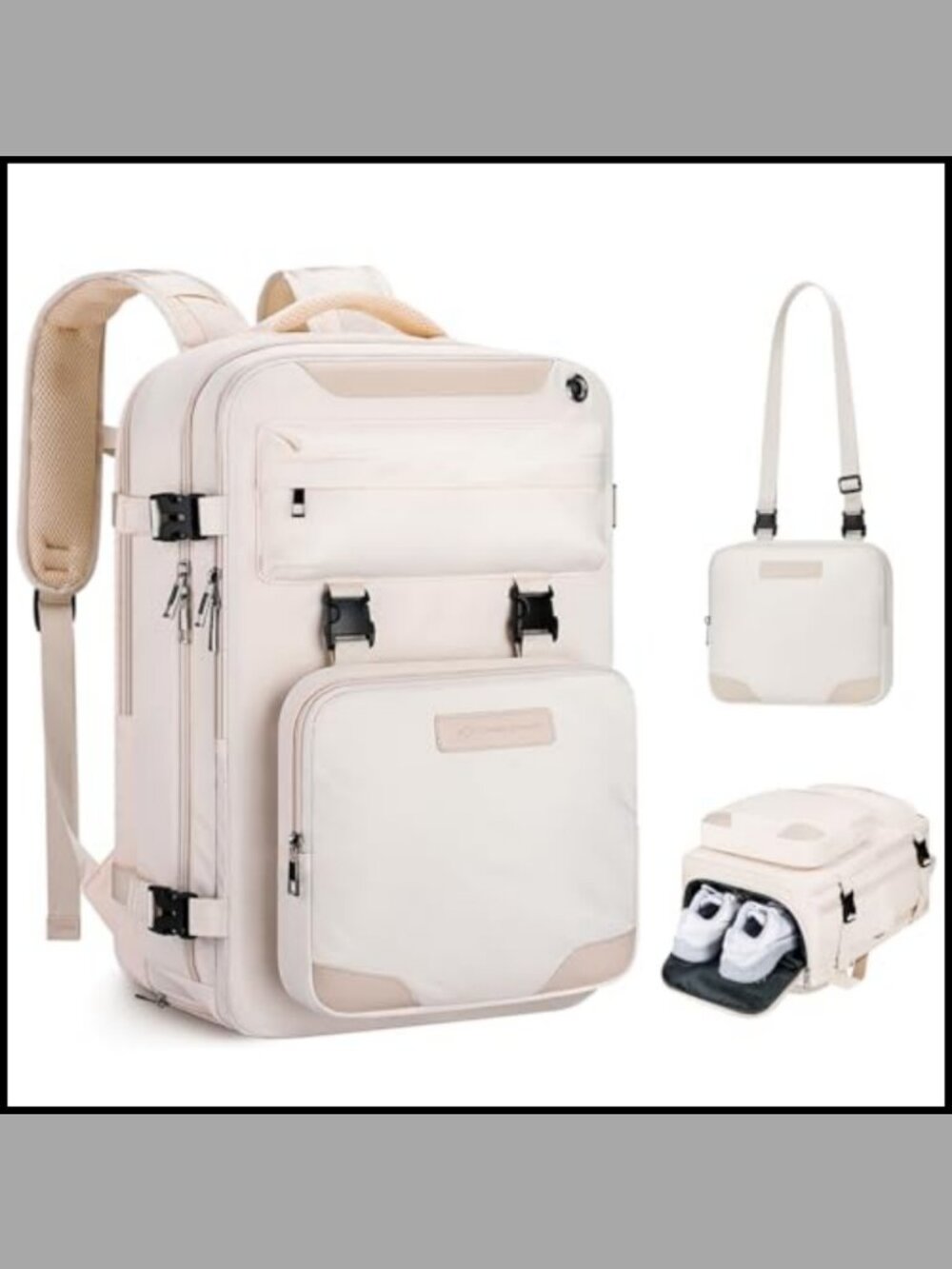 17.3" Laptop Travel Backpack with Shoe Compartment Nylon